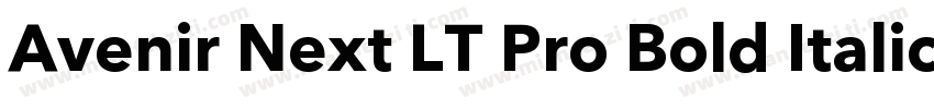 Avenir Next LT Pro Bold Italic字体转换